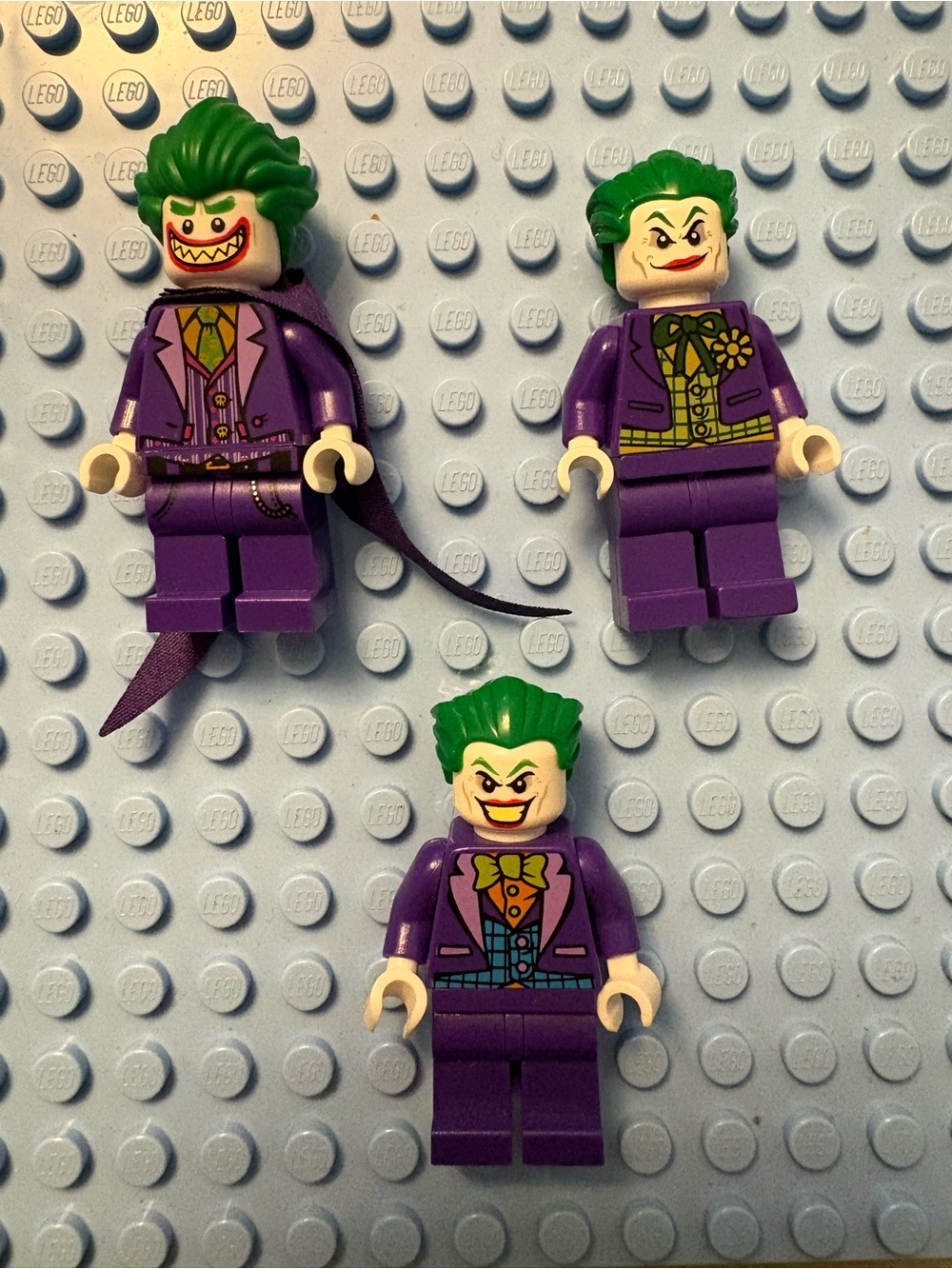Lot of 3 LEGO Joker Minifigures Batman Marvel